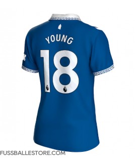 Günstige Everton Ashley Young #18 Heimtrikot Damen 2023-24 Kurzarm